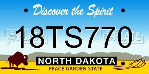 18TS770 North Dakota License Plate