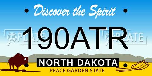 190ATR North Dakota License Plate