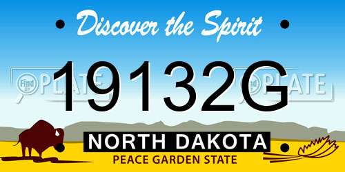 19132G North Dakota License Plate