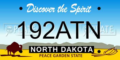 192ATN North Dakota License Plate