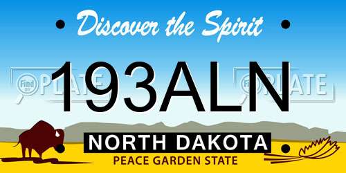 193ALN North Dakota License Plate