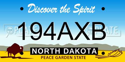 194AXB North Dakota License Plate