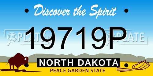 19719P North Dakota License Plate