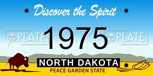1975 North Dakota License Plate