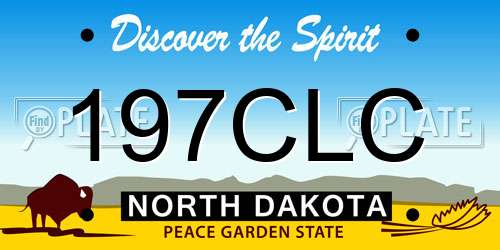 197CLC North Dakota License Plate