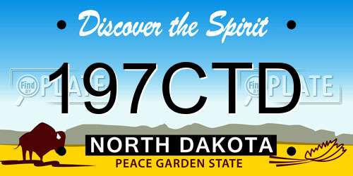197CTD North Dakota License Plate