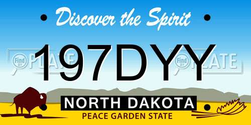 197DYY North Dakota License Plate