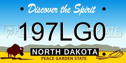 197LG0 North Dakota License Plate