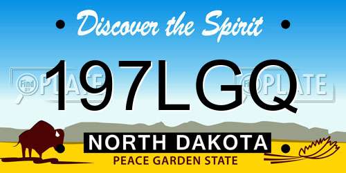 197LGQ North Dakota License Plate