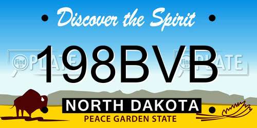 198BVB North Dakota License Plate