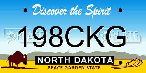 198CKG North Dakota License Plate