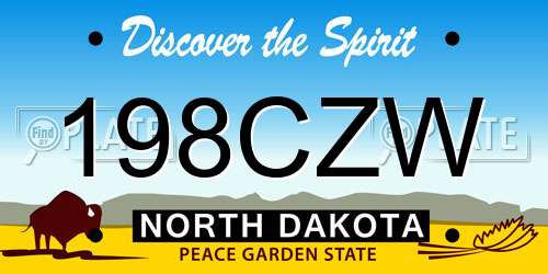 198CZW North Dakota License Plate
