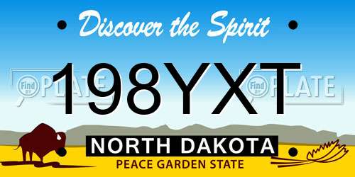 198YXT North Dakota License Plate