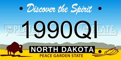 1990QI North Dakota License Plate