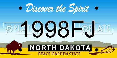 1998FJ North Dakota License Plate