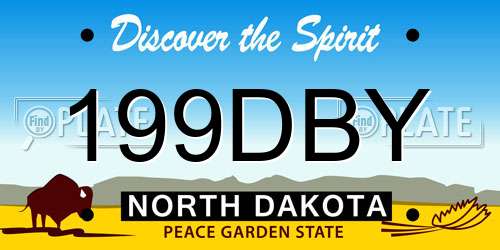 199DBY North Dakota License Plate
