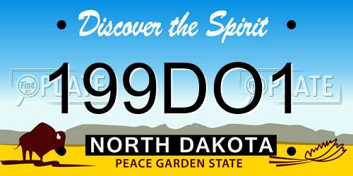 199DO1 North Dakota License Plate
