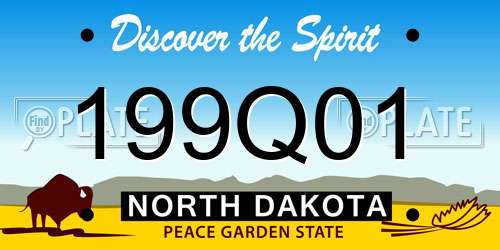199Q01 North Dakota License Plate