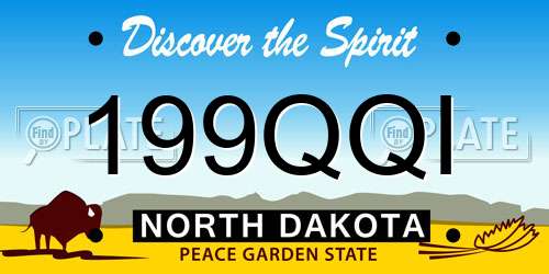 199QQI North Dakota License Plate