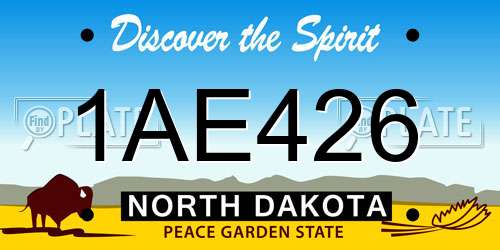 1AE426 North Dakota License Plate