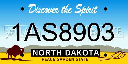 1AS8903 North Dakota License Plate