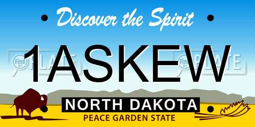 1ASKEW North Dakota License Plate