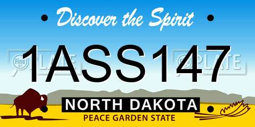 1ASS147 North Dakota License Plate