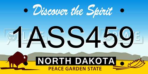 1ASS459 North Dakota License Plate