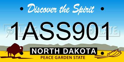 1ASS901 North Dakota License Plate