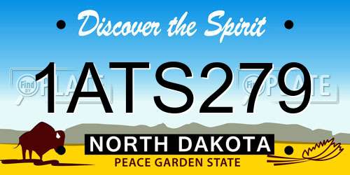 1ATS279 North Dakota License Plate