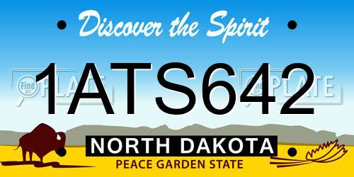 1ATS642 North Dakota License Plate