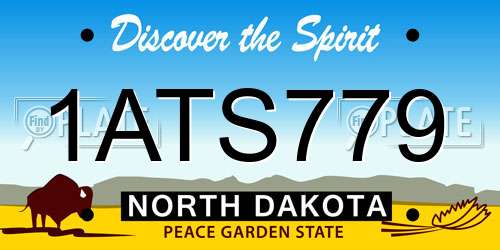 1ATS779 North Dakota License Plate