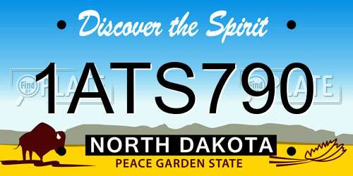 1ATS790 North Dakota License Plate
