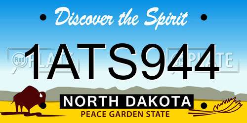 1ATS944 North Dakota License Plate