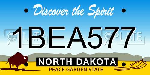 1BEA577 North Dakota License Plate