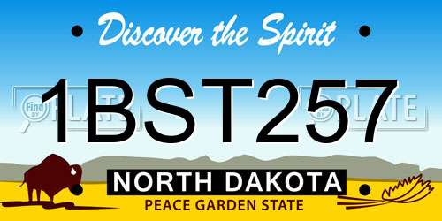1BST257 North Dakota License Plate