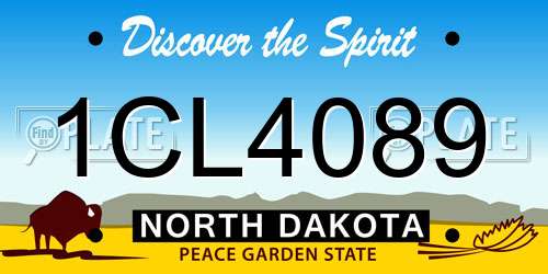 1CL4089 North Dakota License Plate