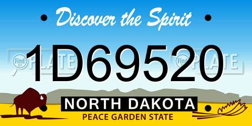 1D69520 North Dakota License Plate