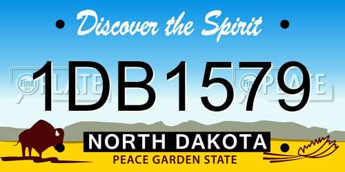 1DB1579 North Dakota License Plate