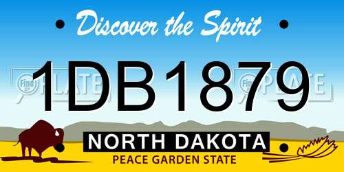 1DB1879 North Dakota License Plate
