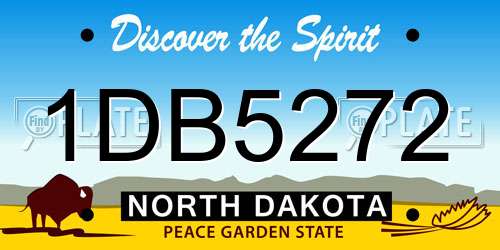 1DB5272 North Dakota License Plate