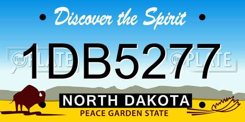 1DB5277 North Dakota License Plate