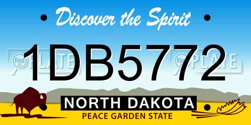 1DB5772 North Dakota License Plate