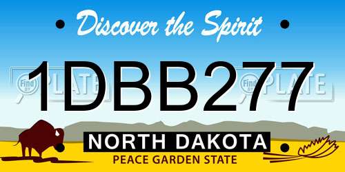 1DBB277 North Dakota License Plate