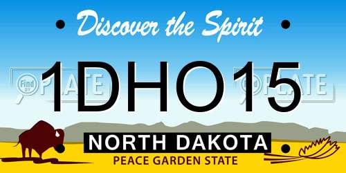 1DHO15 North Dakota License Plate