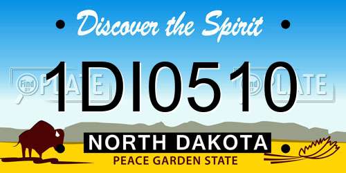 1DI0510 North Dakota License Plate