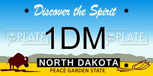 1DM North Dakota License Plate