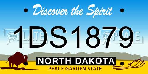 1DS1879 North Dakota License Plate