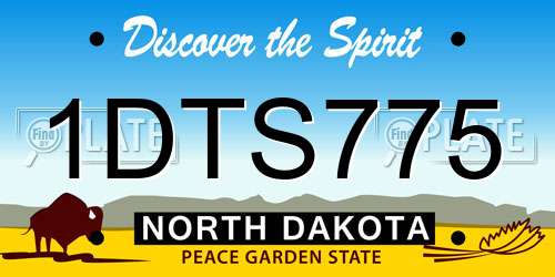 1DTS775 North Dakota License Plate