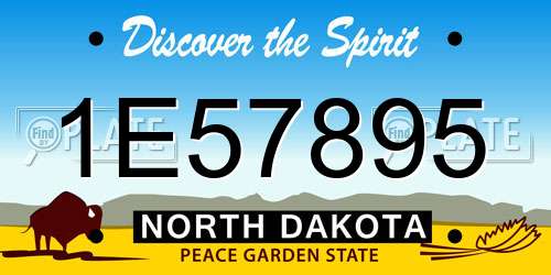 1E57895 North Dakota License Plate